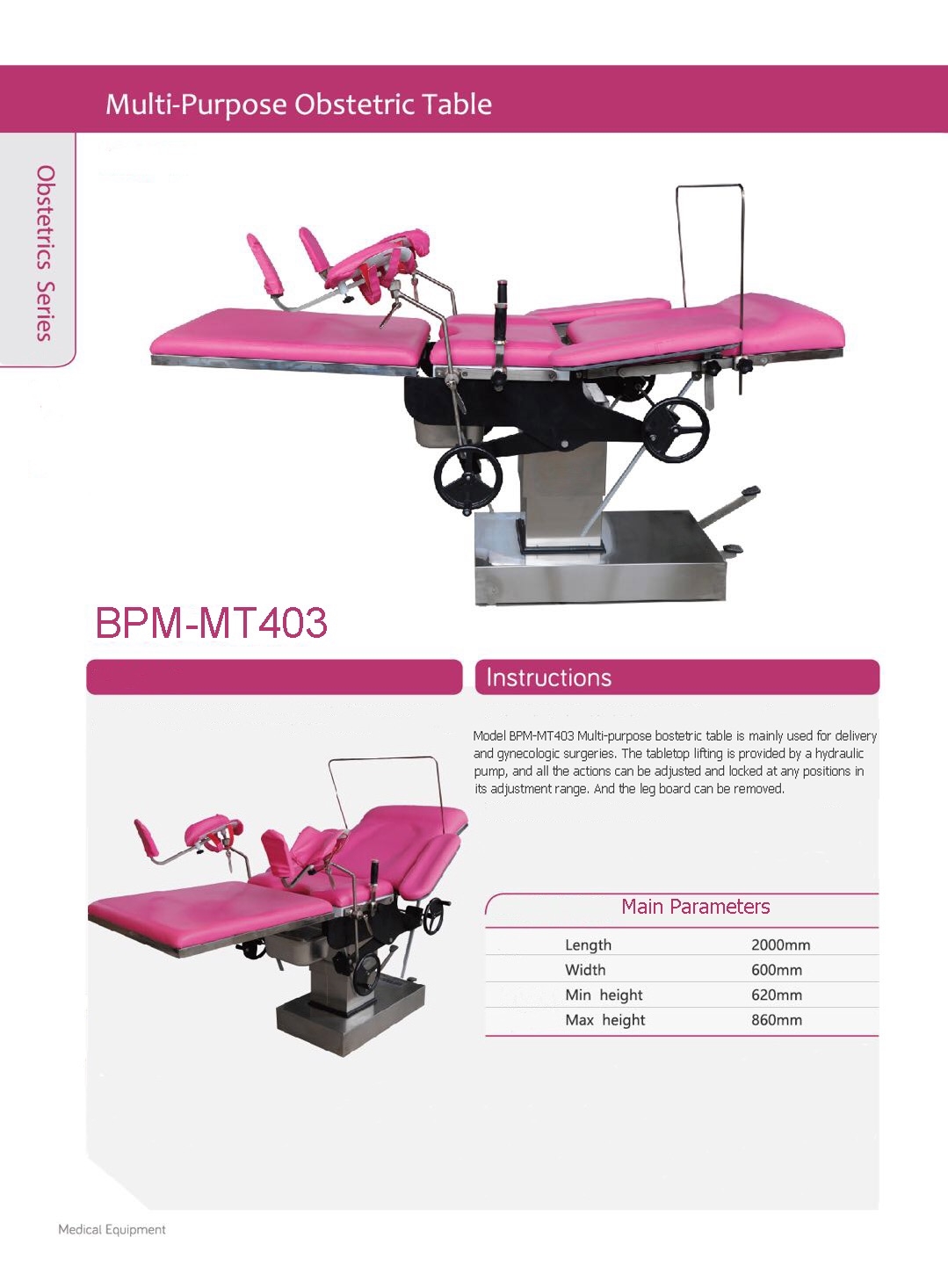 Bàn khám sản BPM MT 403